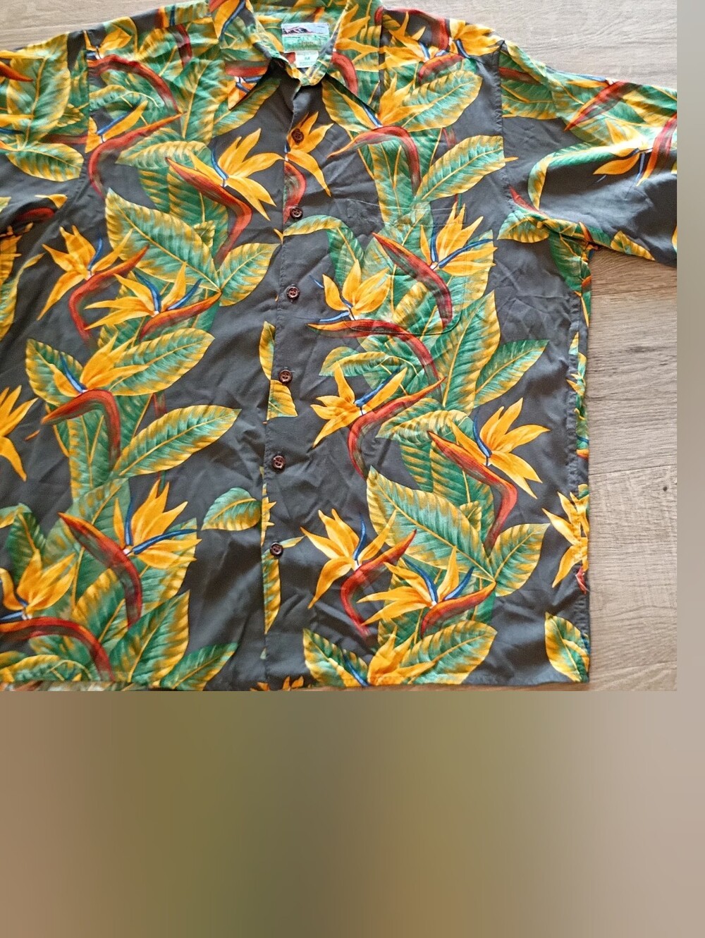 Reyn Spooner-Hawaiian Traditionals-VTG 90s-Med-Vibrant Birds Of Paradise Shirt